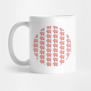 Rose Pink Pig Pattern Mug